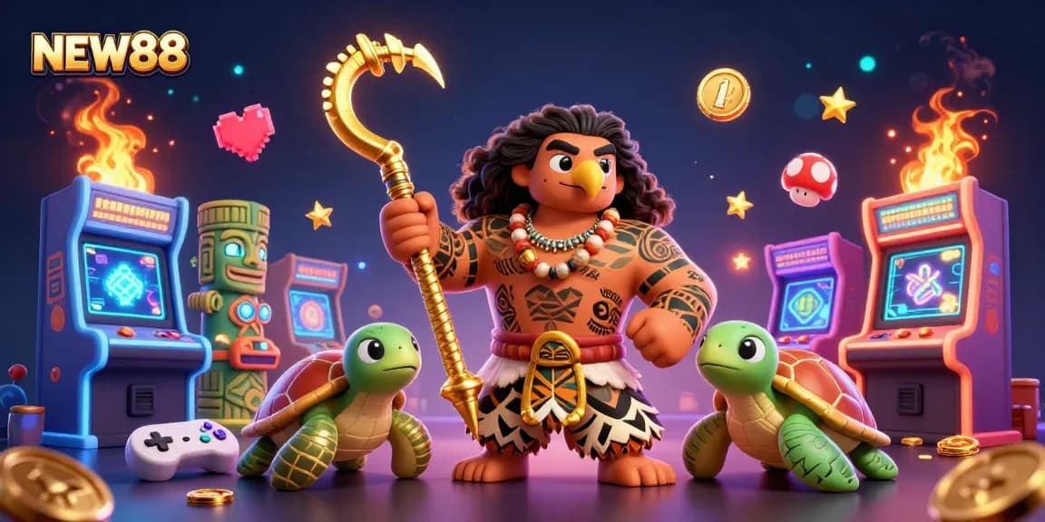 Experience the thrilling world of NEW88 with its vibrant characters in an immersive casino adventure.