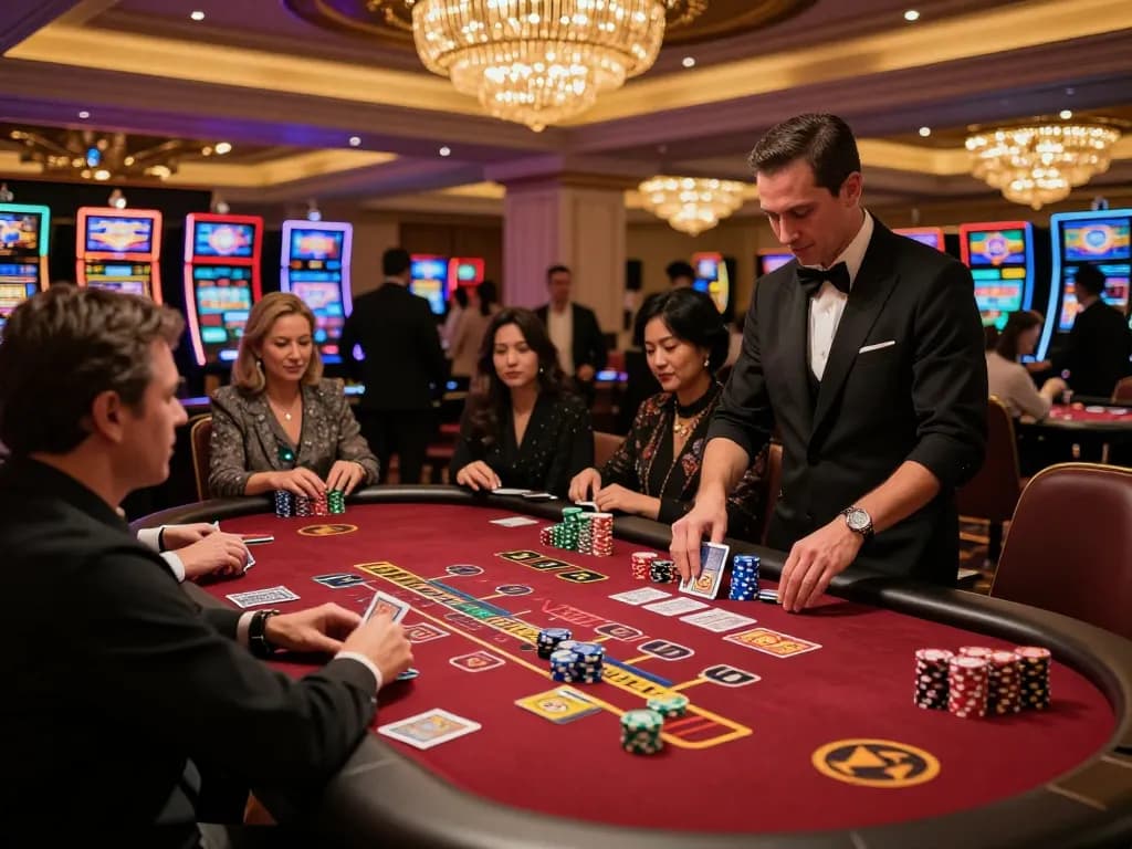 Experience the thrill of high-stakes blackjack at Casinosscope's Las Vegas casino floor.