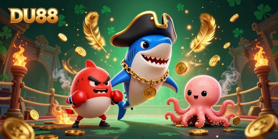 Join DU88 for exciting casino adventures with colorful characters and vibrant game elements.