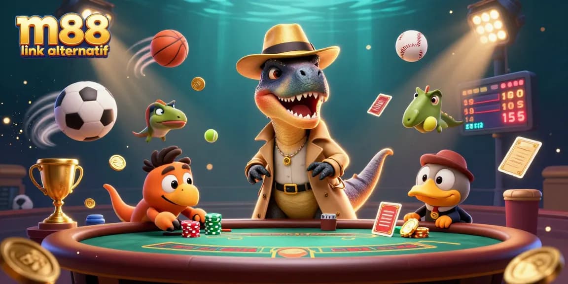 Engage with m88 link alternatif as a velociraptor counter sneaks at a blackjack table.