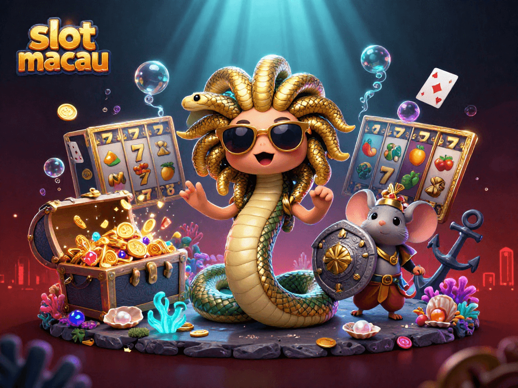 Engage in exciting gameplay on slot macau with vibrant characters and dynamic symbols in a rich 3D scene.