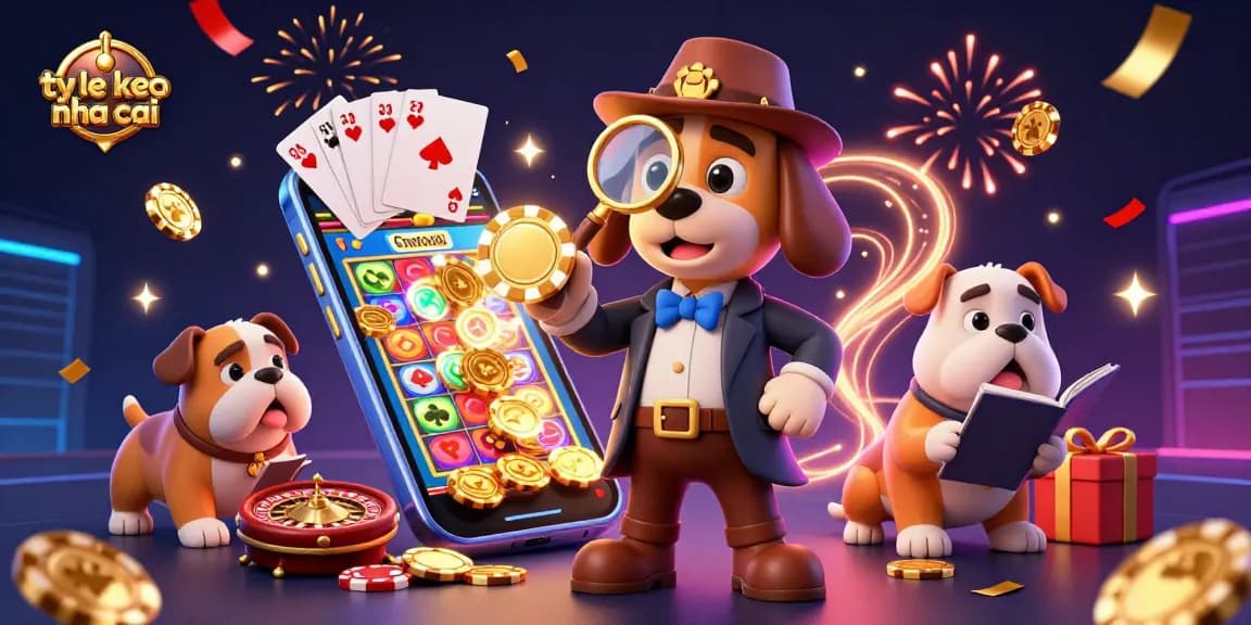 Betting and winning with ty le keo nha cai in a vibrant casino-themed illustration.