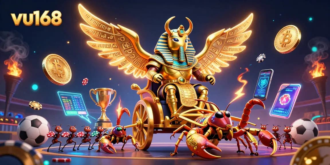 Engage in thrilling sports betting with vu168 as vibrant characters reveal dynamic gaming elements.
