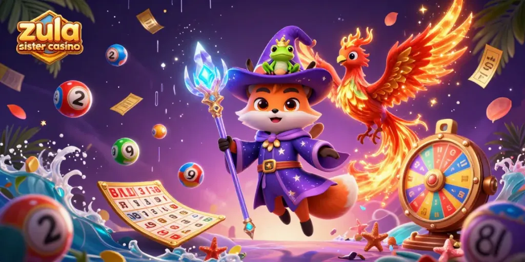 Experience the thrill of zula sister casino with dynamic lottery elements and a mystical wizard.