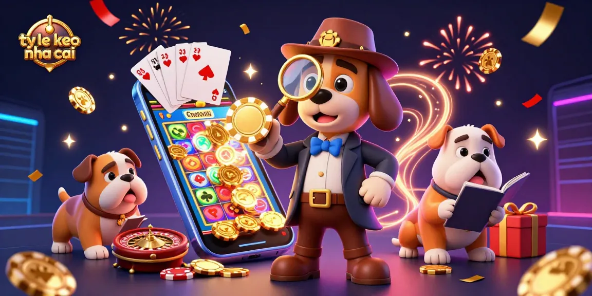 Betting and winning with ty le keo nha cai in a vibrant casino-themed illustration.