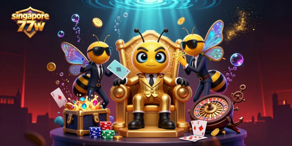 Experience gaming excitement with singapore 77w's dynamic casino scene, showcasing thrilling elements.