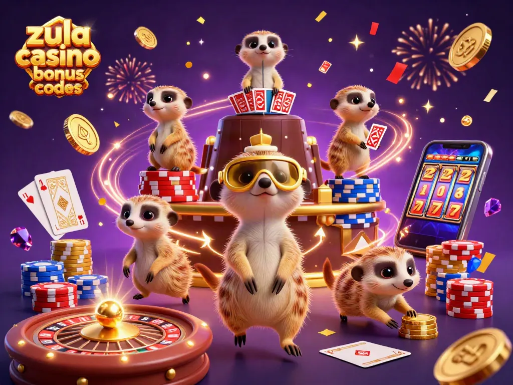 Win big with zula casino bonus codes while meerkats enjoy an exciting casino adventure.