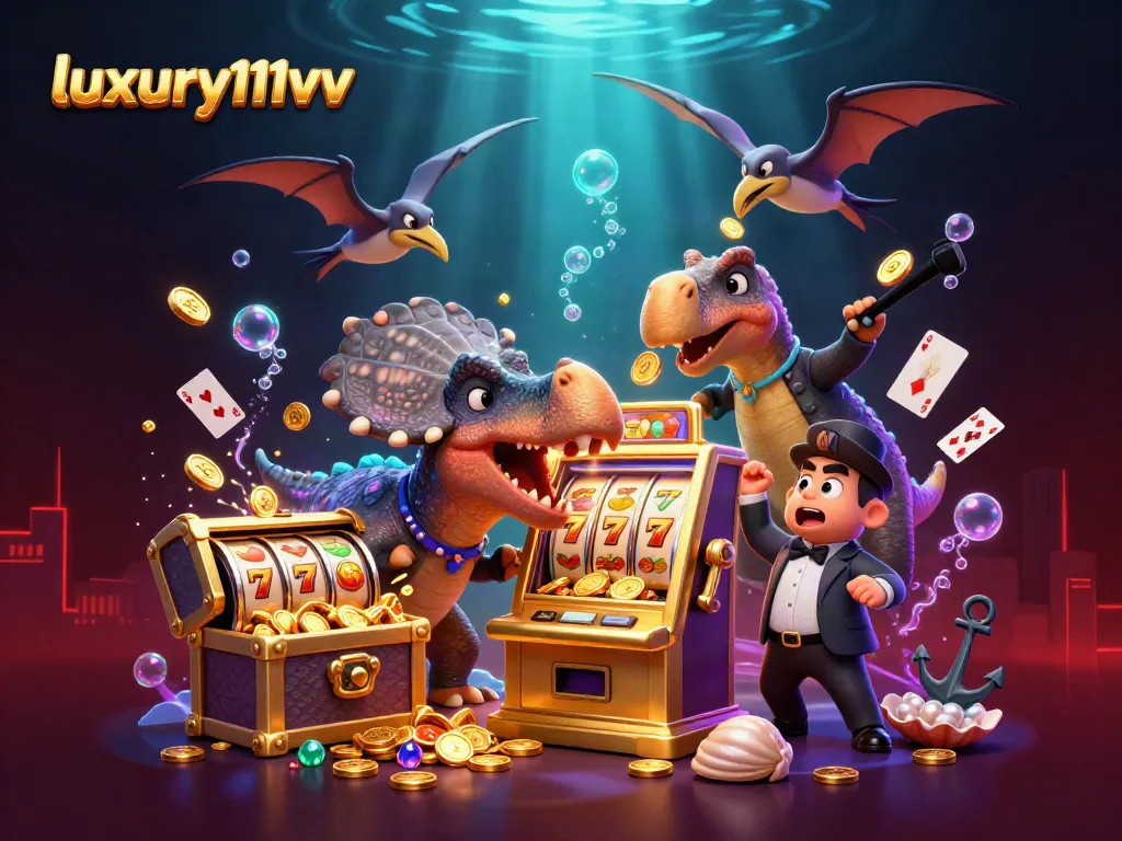 luxury111vv memicu jackpot dengan dinosaurus, manajer kasino panik, dan koin emas terbang!