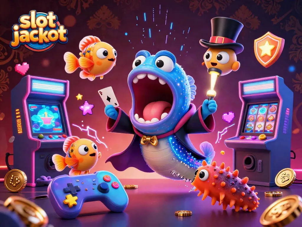 Spin the slot jackpot with vibrant 3D characters in a magical gaming scene!