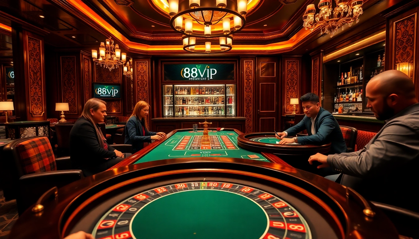 Experience high-stakes excitement at 68VIP's luxurious casino table featuring poker action.