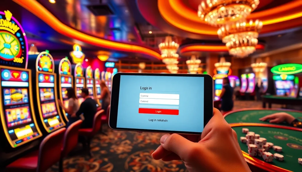Experience the excitement of login nekatwin with vibrant slot machines and lively gaming atmosphere.