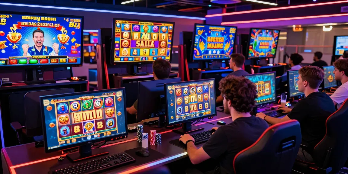 Engaging online casino scene of players enjoying bonus buy slots, showcasing vibrant games and excitement, as seen on chagency.co.uk.