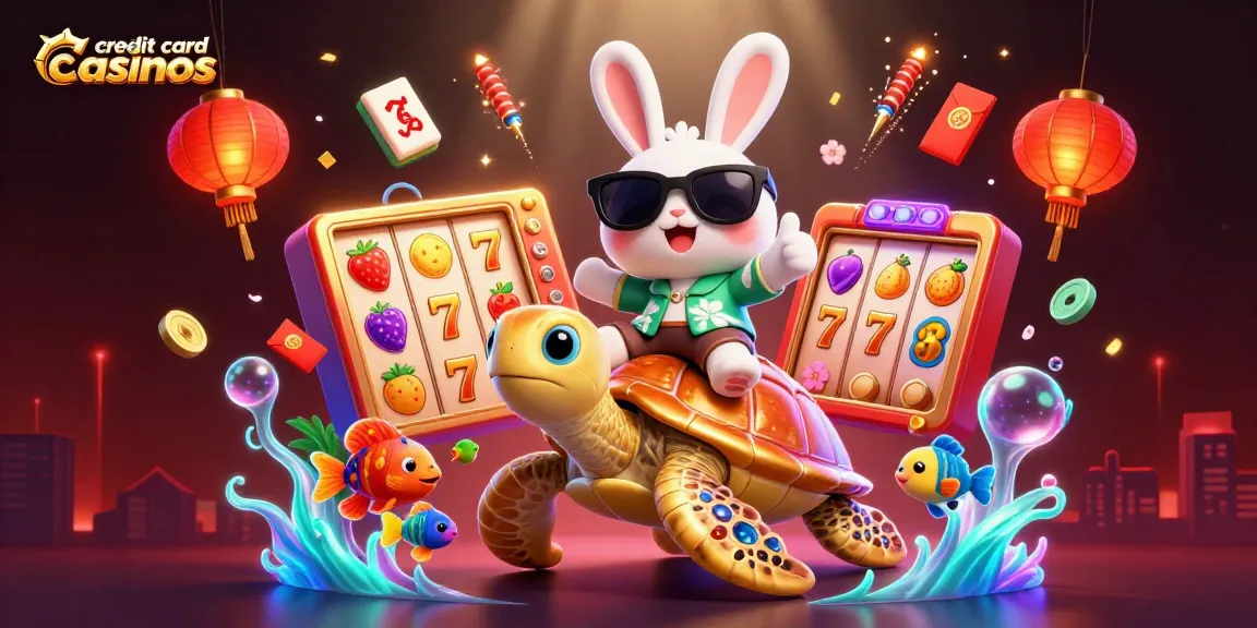 Experience thrilling gameplay at credit card casinos with vibrant characters and exciting elements.