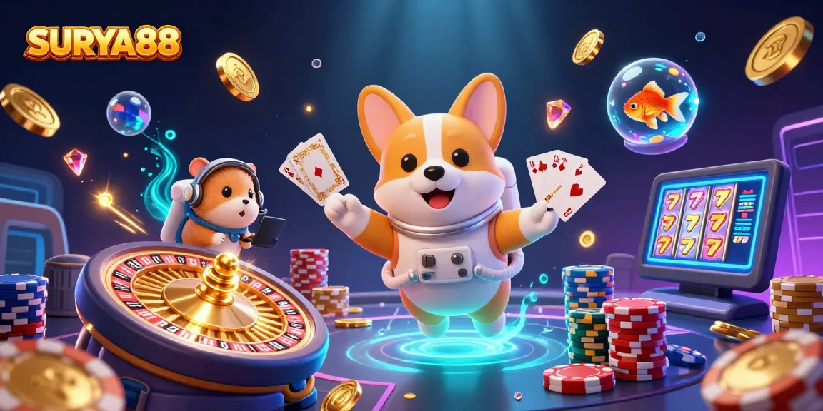 SURYA88 offers thrilling space casino fun with vibrant 3D characters and dynamic gaming elements.